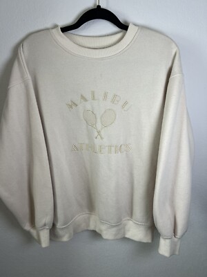 Bailey Rose Sweatshirt Women's Small Malibu Athletics Cream Tennis Country Club