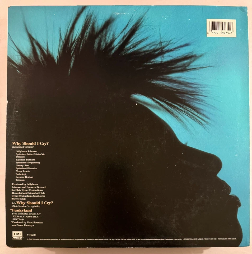 NONA HENDRYX – WHY SHOULD I CRY? (EXTENDED VERSION) - VINYL LP V-19235 VG+ - A13 - Image 2 of 2