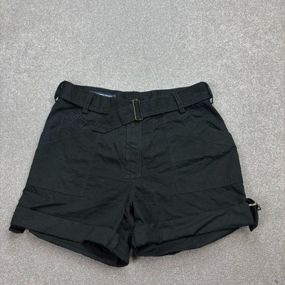 Ralph Lauren Shorts Damen Taille 32 Schwarz Klassisch Canvas Retro USA Ladies