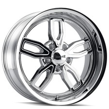 20x8.5 Ridler 608 5x55x127 0 Chrome Wheels Rims Set4 78.3