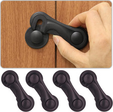 Cabinet Locks for Babies and Child Safety, 4 Pack Childproof Latches with Adhesi