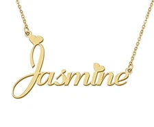  Personalized Name Necklace Bracelet Earrings - Custom Made Any Gold - Jasmine