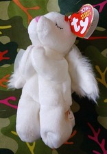 VINTAGE 2003 Ty Beanie Baby "Blessed" Retired White Angel Praying Bear