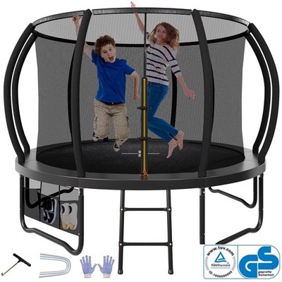Gunji Outdoor Trampoline Fuer Kinder Gartentrampolin  Mit Netz Leiter 228-427cm