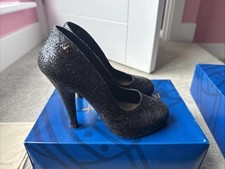 Vivienne Westwood Anglomania Sky Scraper Blue Glitter Size 38