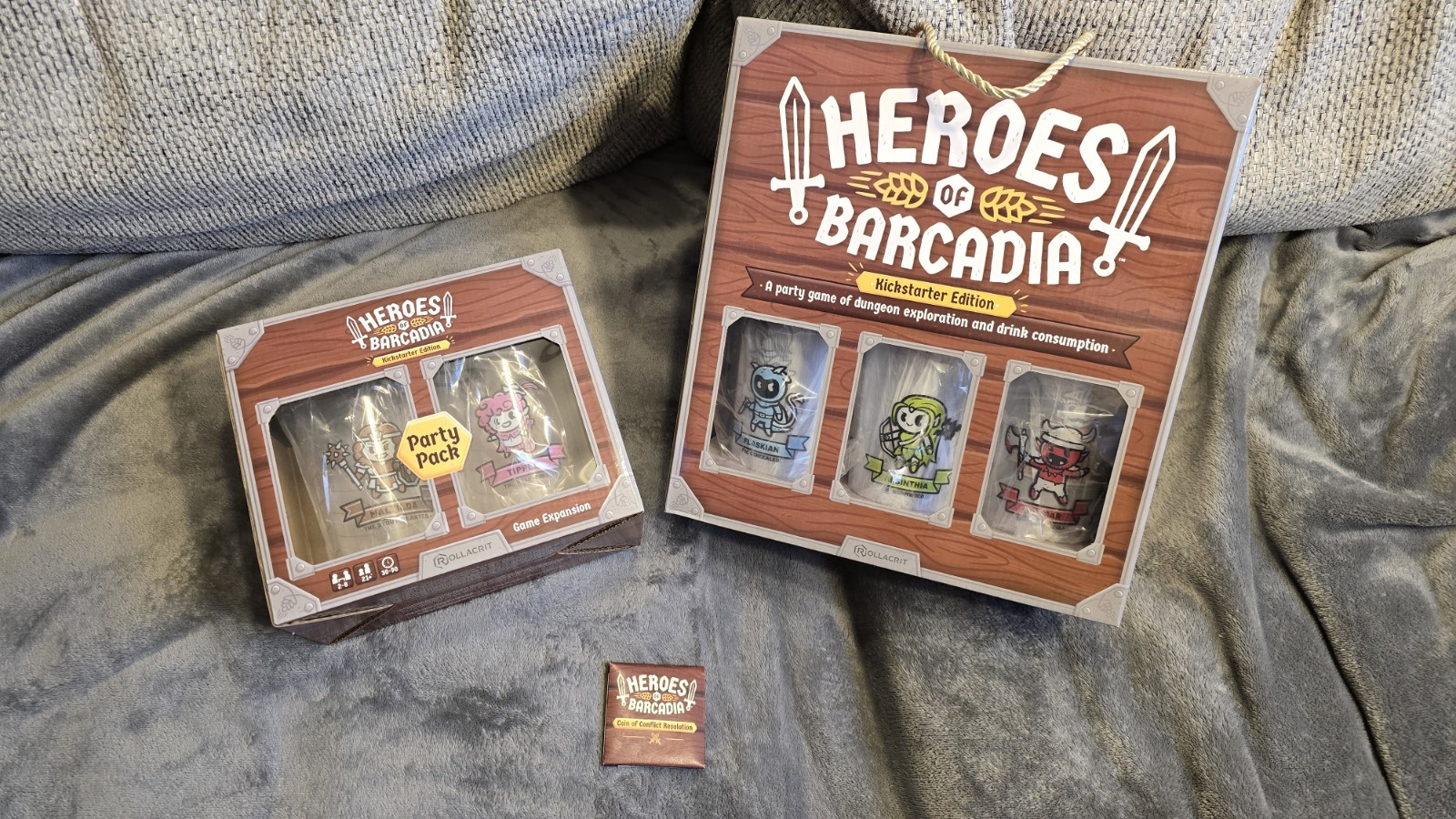 Heroes of Barcadia Board Game – Original Kickstarter Edition + Party Pack