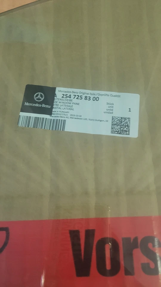 Mercedes-Benz GLC300 2016-2025 pieza de ventana lateral del conductor # A 254 725 83 00 Foto 3 de 3