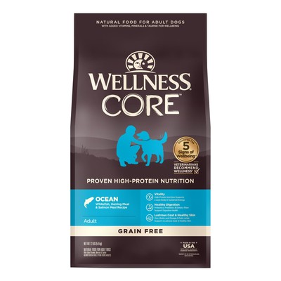 Wellness CORE Natural Grain Free Dry Dog Food, Ocean Whitefish, Herring &