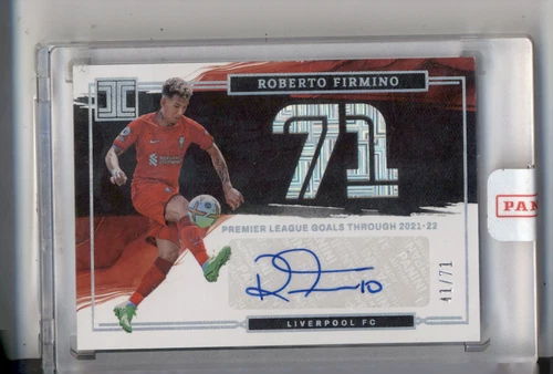 2021-22 Panini Impeccable Stats Soccer #SA-RFO ROBERTO FIRMINO AUTO /71