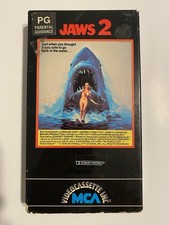 JAWS 2 VHS (1978, 1980) 1st RELEASE - MCA RAINBOW - EXTREMELY RARE - VINTAGE