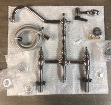 Kingston Brass KS127.TALBS Tudor 1.8 GPM Bridge Kitchen Faucet - - Chrome READ