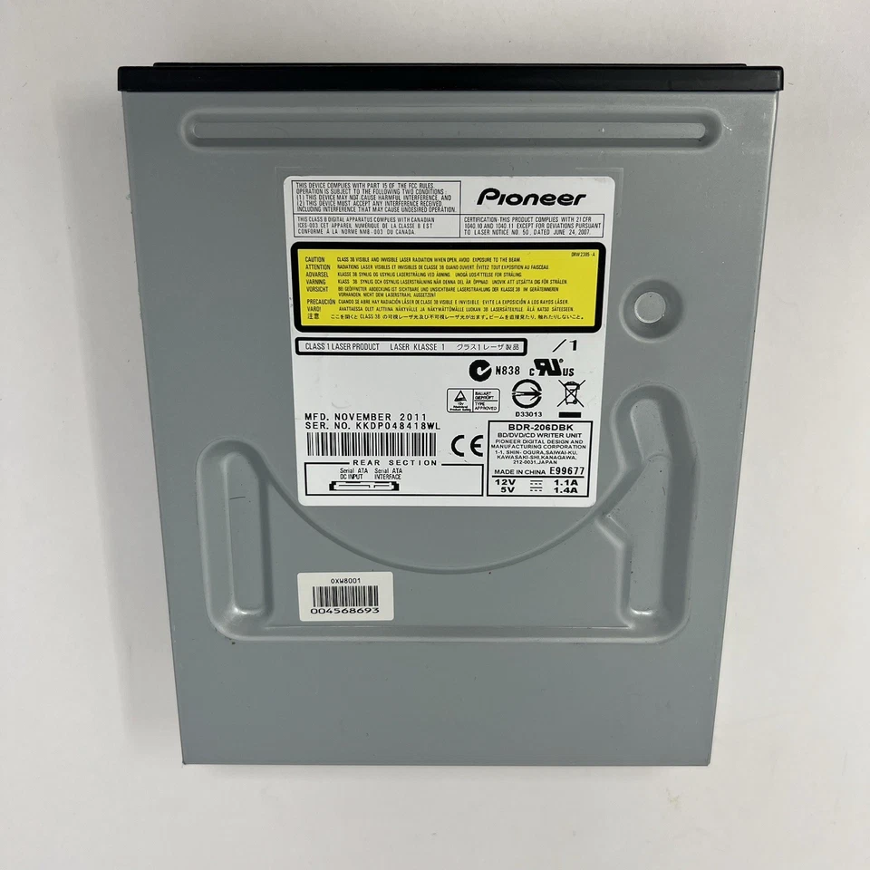 Pioneer BDR-206DBK Interno Blu-ray BD DVD CD Grabadora Unidad SATA Foto 3 de 4