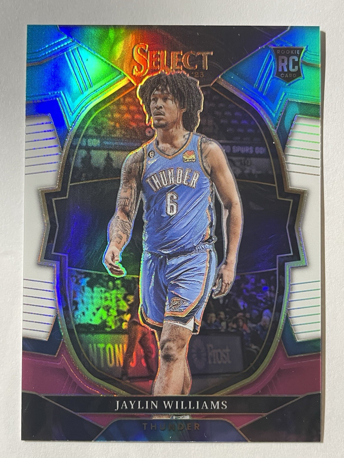 2022-23 Panini Select Jaylin Williams RC Concourse Green,White,Purple Prizm /49