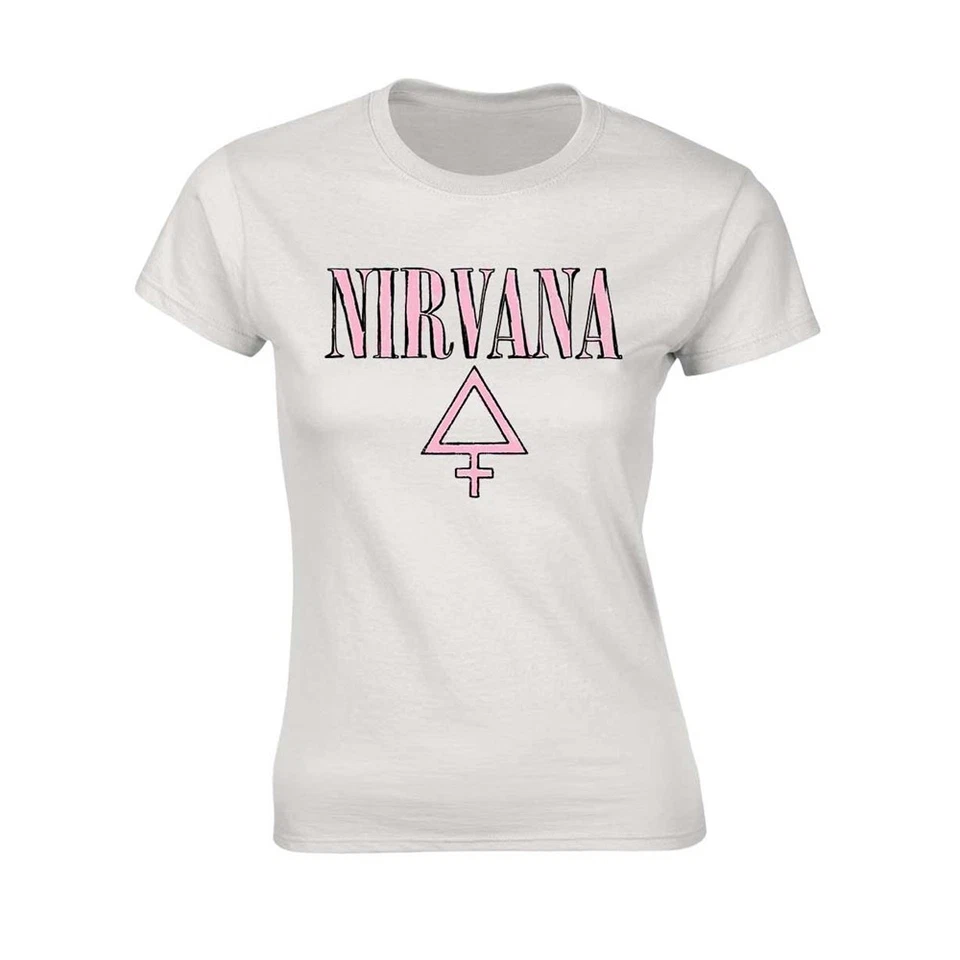 NIRVANA - FEMME OFF-WHITE T-Shirt, Girlie  Womens: 8 - Photo 1/1