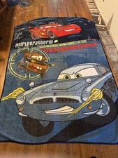 Cars Finn McMissile Tow Mater Lightning McQueen Fleece Blanket 60 X 72