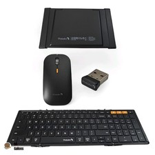 PROTOARC XKM01 Full-Size Bluethooth Folding Keyboard and Mouse Combo Black 