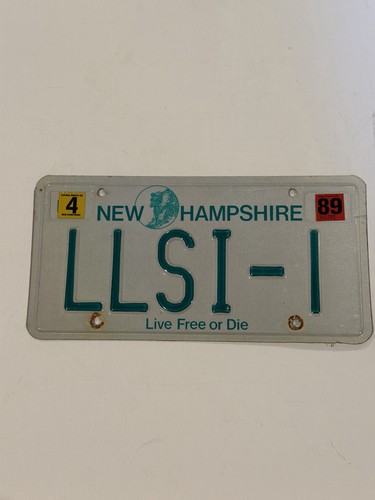 1989 New Hampshire Custom License Plate Llsi- 1 Llsi-l
