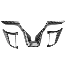 Carbon Fiber Steering Wheel Decoration Cover Frame Trim for  Rogue  Sentra7545