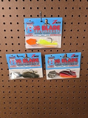 Z Man Big Blade Chatter Bait Lot Of 3-  2-5/8 oz & 1- 1/2 oz