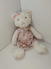 DebenhamsTed Baker Teddy Bear In Pink Floral Dress Soft Plush Toy 14" V220