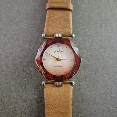 Elegante Damen Uhr Quemex V.I.P. mit facettenreicher Lünette