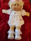 Vintage Cabbage Patch Kids Doll Jesmar HM1 Girl Lemon Hair Blue Eyes