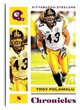 2020 Panini Chronicles #82 Troy Polamalu Pink