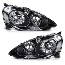 Black Clear Lens Leftright Headlights Assembly For Acura Rsx 2002 2003 2004