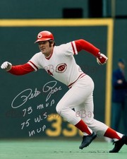 Pete Rose Cincinnati Reds Signed 8x10 Autographed Photo Reprint