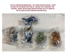 LOT OF 5 MINIATURE DINOSAURS IN ORIGINAL PACKING - TOYS - NEW UNOPENED