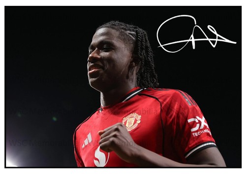 12371. Godwill Kukonki Signed Pictures (A4 Prints) Manchester United