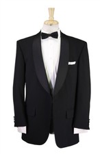 Jos A Bank Black Shawl Lapel Tuxedo Formal Blazer Jacket 40R