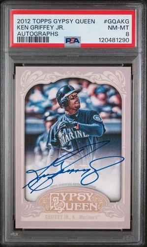 KEN GRIFFEY JR. 2012 Topps Gypsy Queen Autographs #GQAKG PSA 8 NM-MT Seattle HOF
