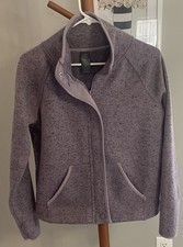 Women  s Champion Zip Up Fleece Jacket Sz Xtra Small Light Purple