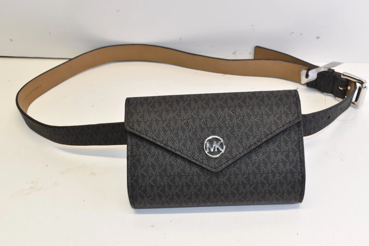 Michael Kors Black and Brown Logo Crossbody Belt Bag Michael Kors Designer Leather Belt Bag Brown | Mercari main image 4