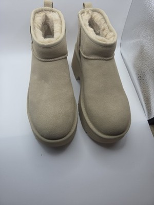 UGG Classic Ultra Mini New Heights Platform Boots Women s 9 Suede Mdsd New 