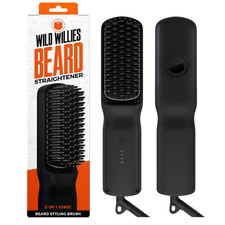 Wild Willies Beard Straightener - Ionic Ceramic Heated Brush for Men - 400F NEW
