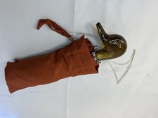 Vintage FURLA Lucite Duck Head Handle Folding Umbrella  RARE  