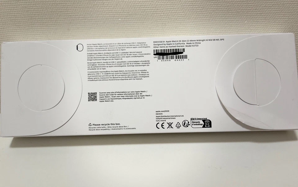 Apple Watch SE GPS 44mm Alu Mitternacht Sportarmband Mitternacht - M/L - Bild 2 von 2