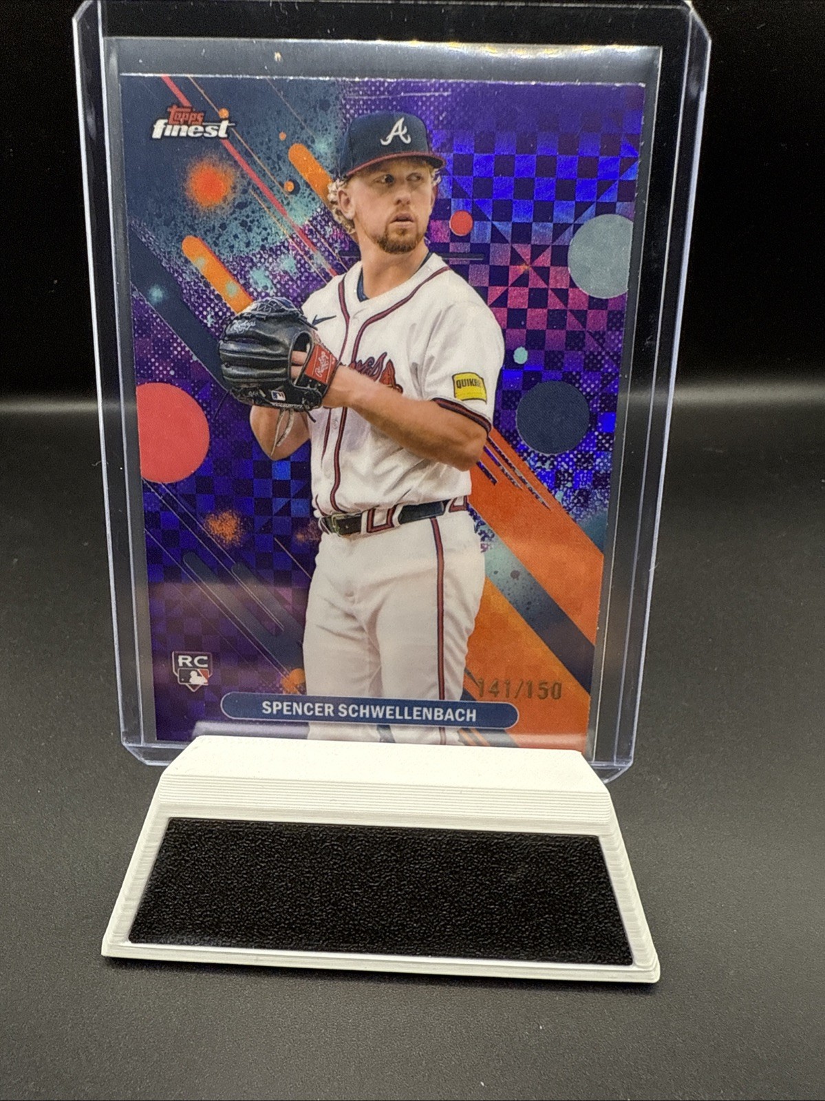 2025 Topps Finest #43 Common Spencer Schwellenbach RC Purple Checkerboard /150