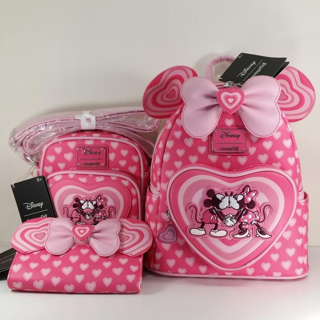 Disney Mickey & Minnie Mouse Hearts Ears Mini Backpack 