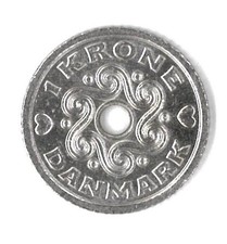 1 Krone M&uuml;nze - D&auml;nemark - 2007