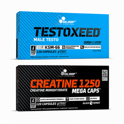 TESTOXEED + CREATINE MONOHYDRATE - Männliche Energie Testosteron Booster Kreatin
