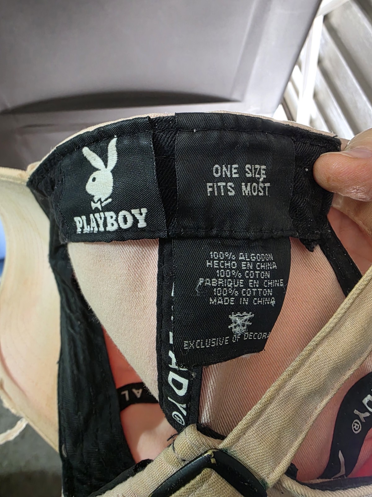 Playboy Bunny Strapback Hat Signed Distressed Vin… - image 6