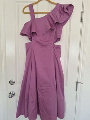 Veronica Beard One-Shoulder Lavender Maxi Dress Size 10