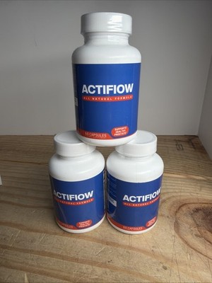Actiflow Prostate Supplement to Prevent Low Libido,Lack of Energy 60ct Pack of 3