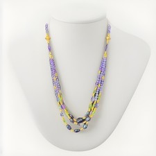 Stauer Fashion Jewelry  Flambeaux Necklace with Purple Stones