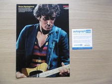 Bruce Springsteen autograph signed A4 magazine image ACOA