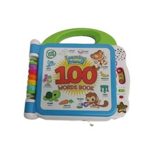 Leapfrog Learning Friends 100 Words Book, Green, Great Condition.Works With AA