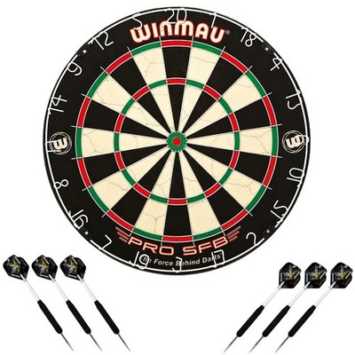 Winmau Dartboard Pro SFB Set inklusive 2 Satz Steeldarts | Dartscheibe Darts